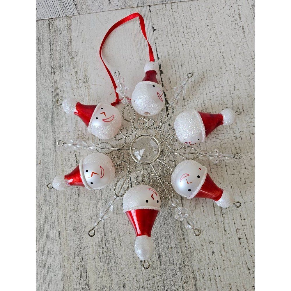 Snowman snowflake unique‎ ornament Xmas tree